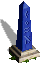 Dark blue obelisk