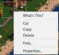 Right-clicking objects in the Map Editor (identical in the Shadow of Death Map Editor )