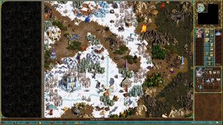 Adventure map screenshot from CD Action, showing a Palace, Forge's polluted terrain, a few units.