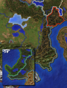 Nighon-claimed lands (black border) on the eastern shores as shown on the Liberation map