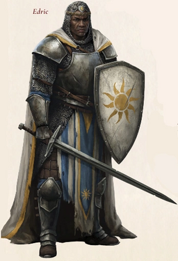 Edric as he appears in the Heroes of Might and Magic TTRPG.