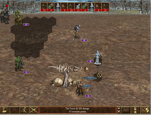 Battle screenshot from a beta of MDT Forge (Classic Forge)