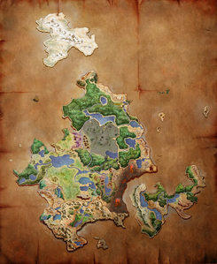 A painted map created for Heroes of Might and Magic Online