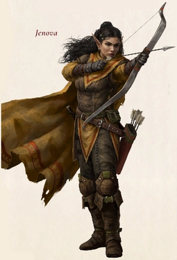 Jenova as she appears in the Heroes of Might and Magic TTRPG.