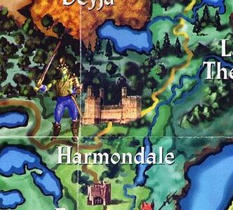 Harmondale as depicted on the MM7 map